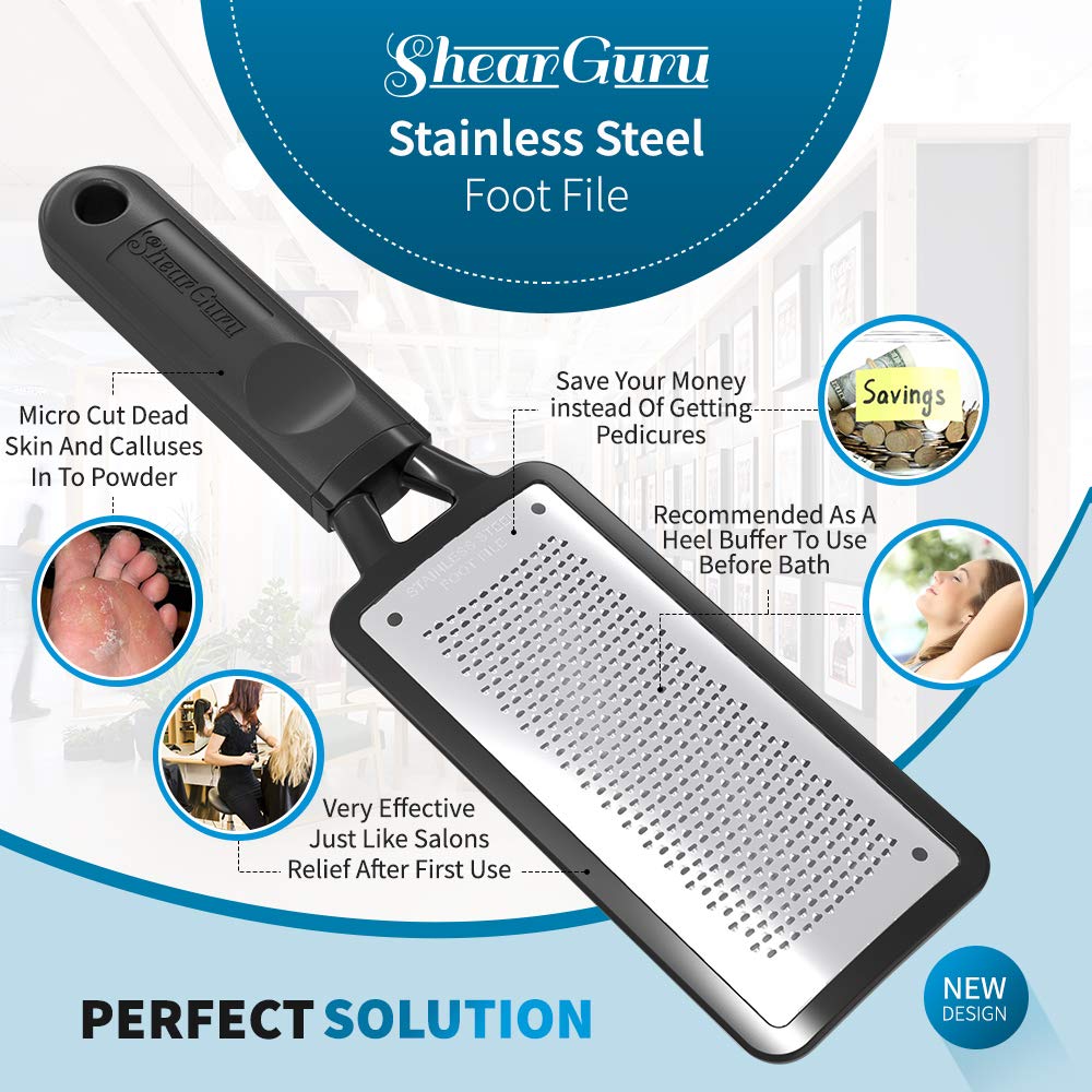 Premium Curved Pedicure Foot Rasp & Scrubber