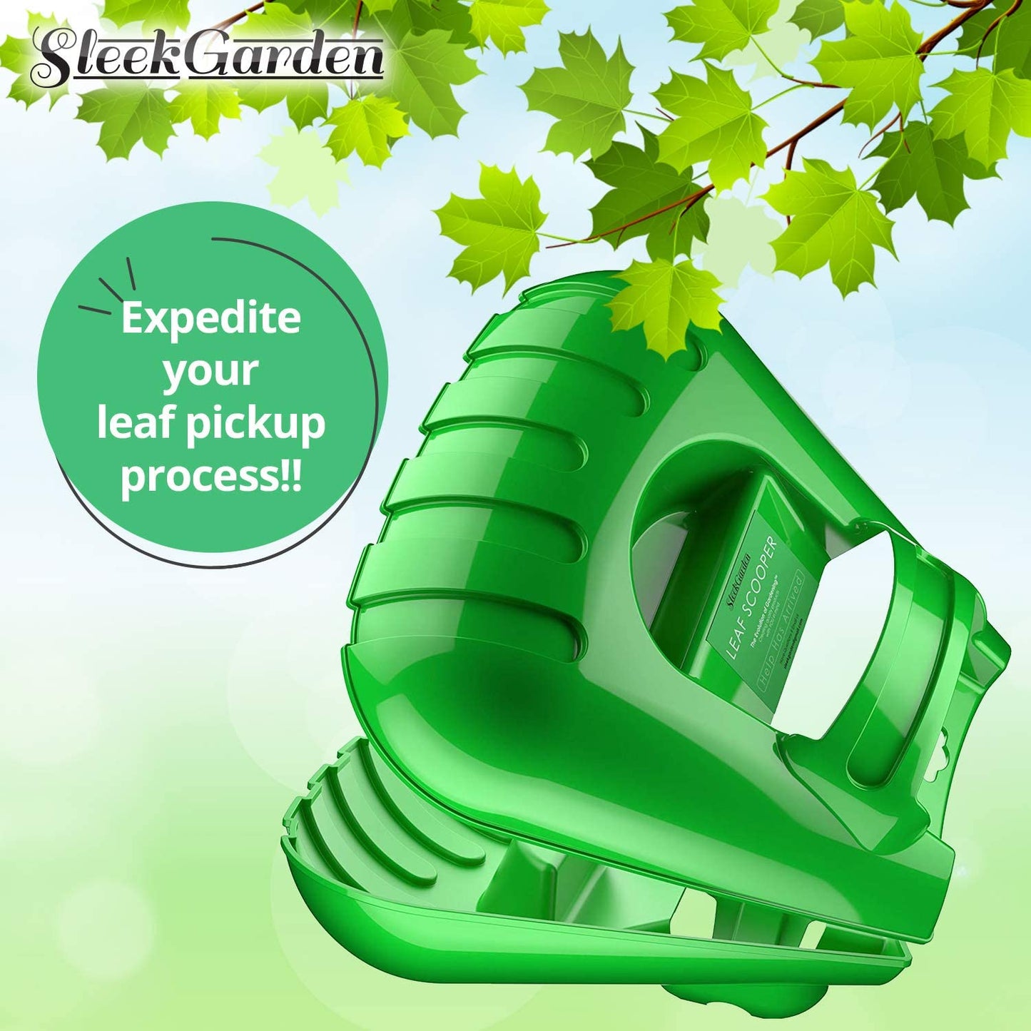 Collapsible Garden Waste Bag + Leaf Scoop Hand Rakes