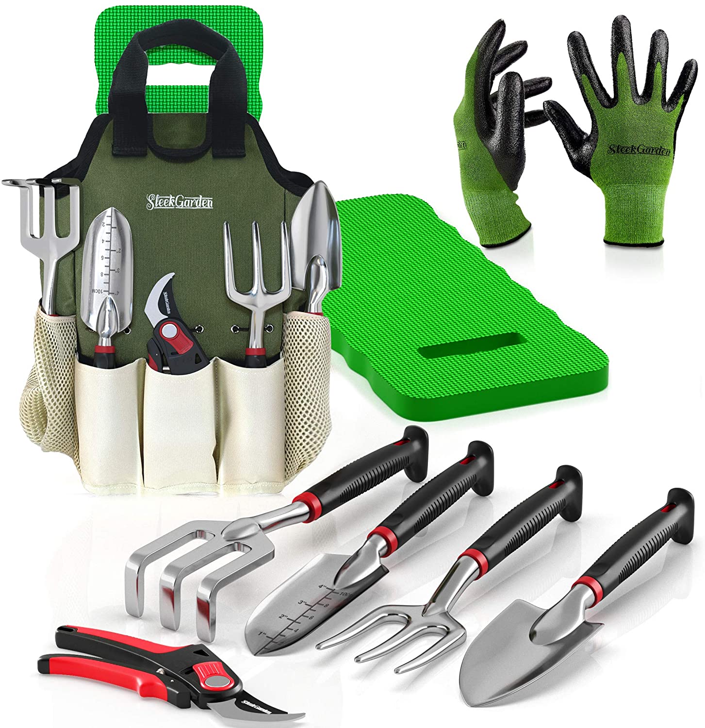 abcosport garden tool set Sleek Garden Comfort Plus 8-Piece Gardening Tool Set