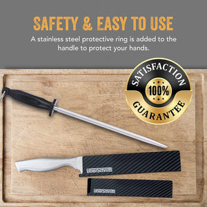 Top Chef’s 10' Knife Rod + Knife Guard Honing Steel