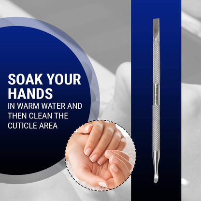 Professional Cuticle Pusher and Nail Cleaner Tool