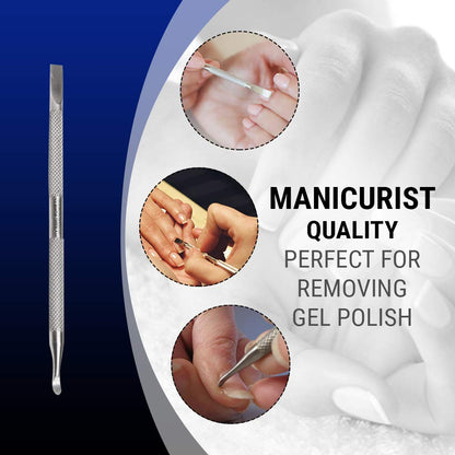 Professional Cuticle Pusher and Nail Cleaner Tool