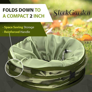 Collapsible Garden Waste Bag + Leaf Scoop Hand Rakes