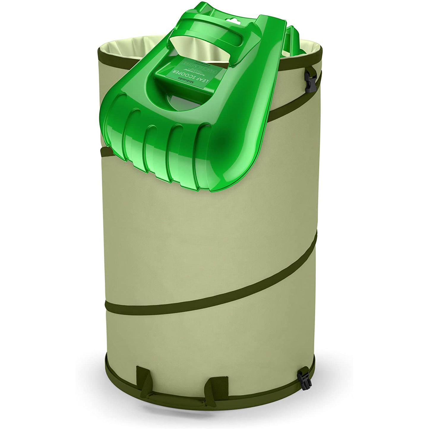 Collapsible Garden Waste Bag + Leaf Scoop Hand Rakes