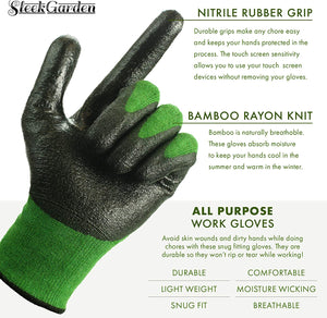 Bamboo Garden Gloves for Women and Men
