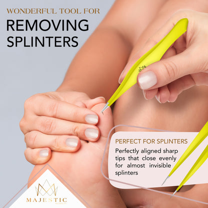 Surgical Tweezers for Ingrown Hair (3 Pack Pointed)