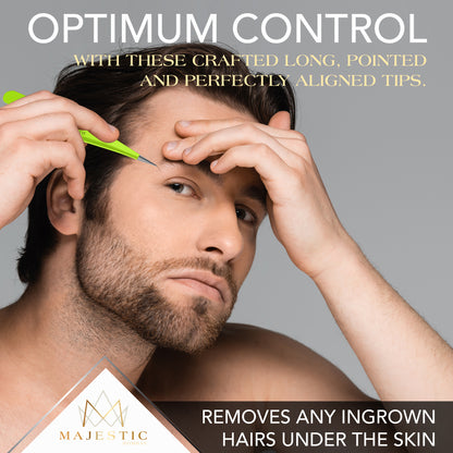 Surgical Tweezers for Ingrown Hair (3 Pack Pointed)